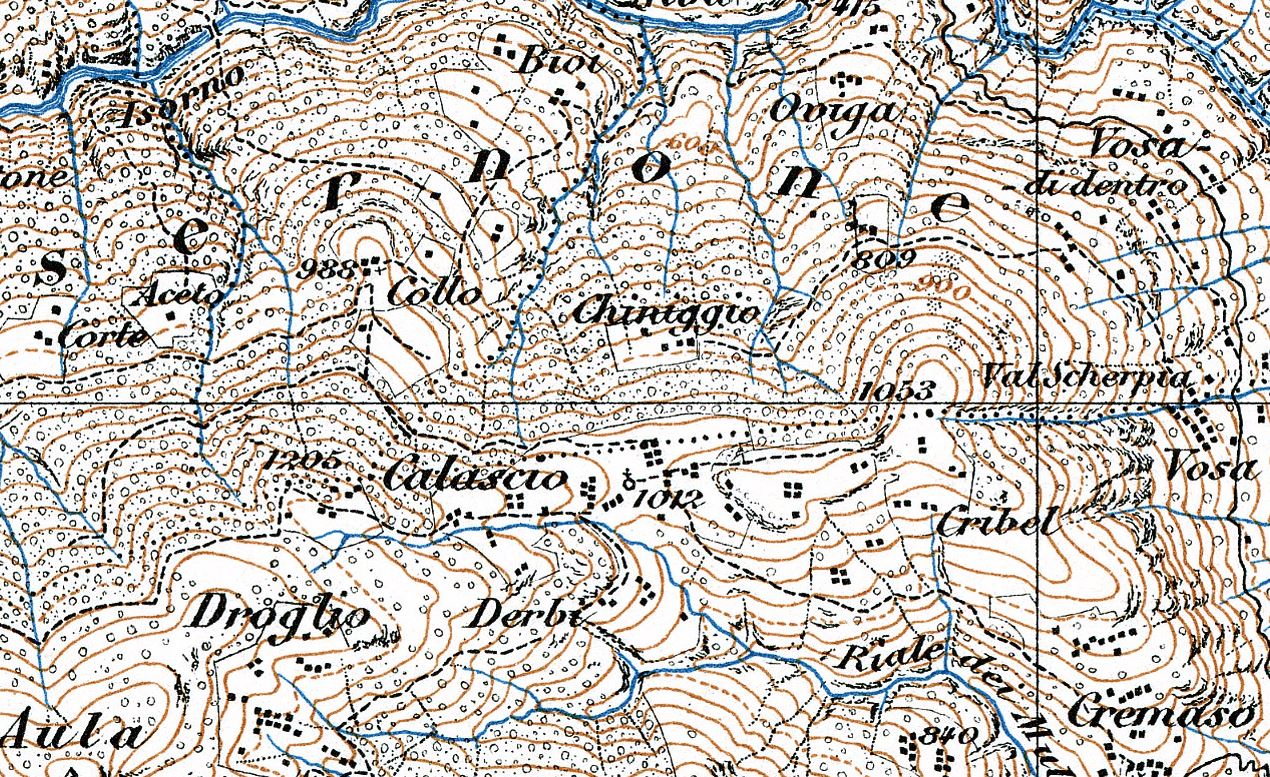 Erste offizielle Wanderkarte mitsamt der Alp Collo